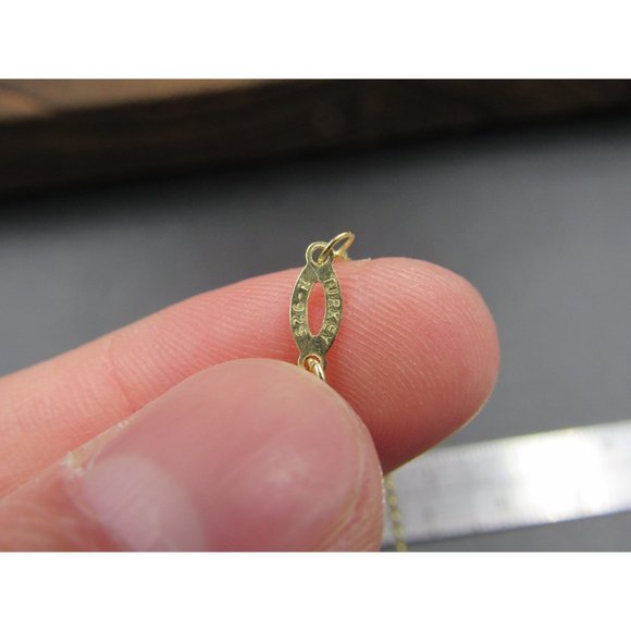 16 Inch Gold Over Sterling Silver Love Word Necklace - Picture 3 of 5